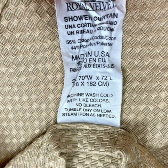 Royal Velvet Fabric Shower Curtain Luxury Brown - Picture 4 of 4